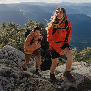 Shop Hike and trek sale. Two hikers walking on a path